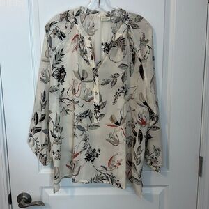 Spartina 449 Cora Silk Blouse Size XL